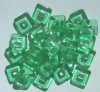 25 12x12x4mm Light Green Flat Squares
